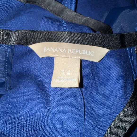 NWT Banana Republic Mythic Blue Fit & Flare Dress Sz 14 - Picture 5 of 7